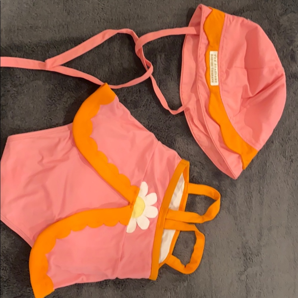 The Beaufort Bonnet Company swimsuit and hat.